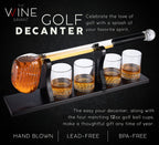 Golf Club Whiskey Decanter Premium Barware Gift Elegant Drinkware Collection
